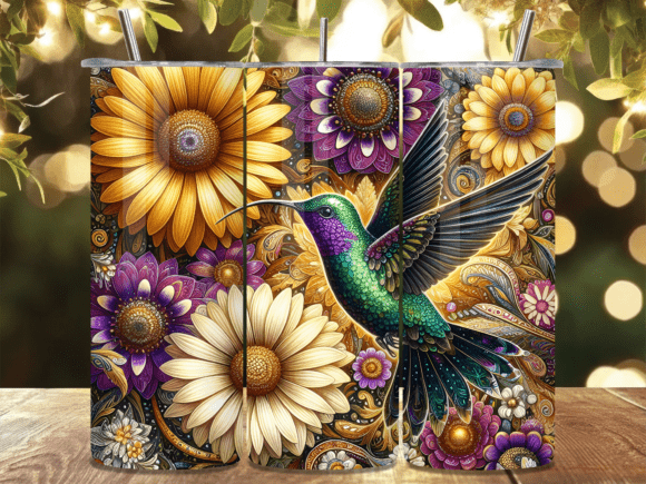 Download Colorful Bird Flower Tumbler Wrap - Tumbler Collection