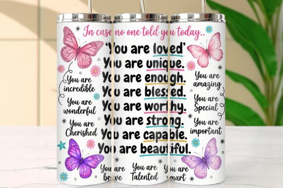 Download Affirmation Tumbler Wrap Butterfly - Tumbler Collection