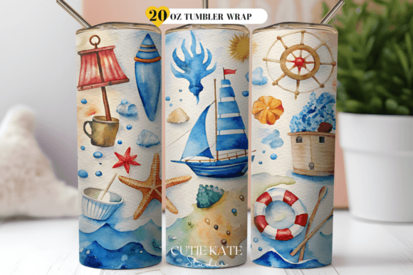 Download Beach Tumbler Wrap, Summer Vibes Wrap - Tumbler Collection
