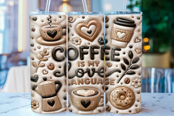 Download Inflated Coffee Lover 20oz Tumbler Wrap - Tumbler Collection