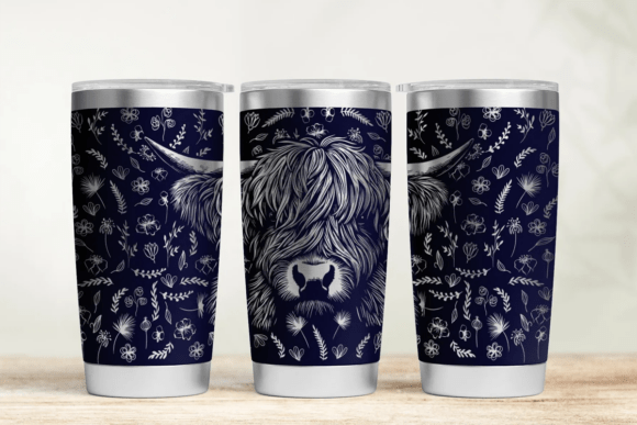 Download Highland Cow 20oz 30oz Laser Tumbler SVG - Tumbler Collection