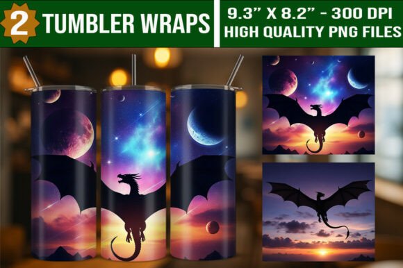Download Fantasy Dragon 20oz Tumbler Wraps Bundle - Tumbler Collection