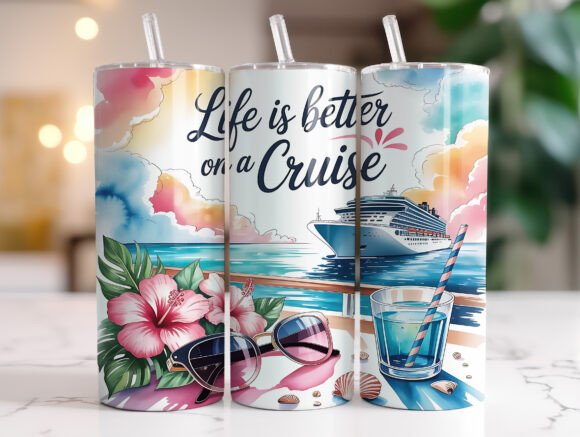 Download 20Oz Summer Cruise Tumbler Wrap Design - Tumbler Collection
