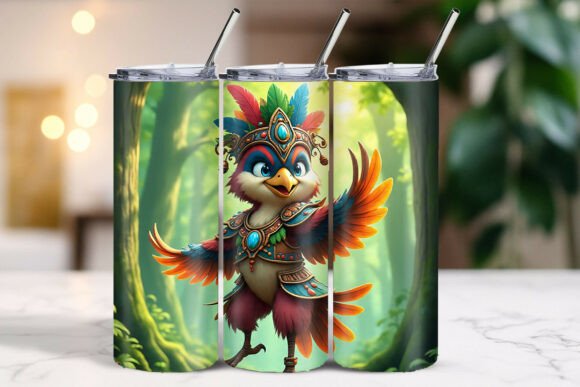 Download Vibrant Feathered Christmas Bird Tumbler - Tumbler Collection
