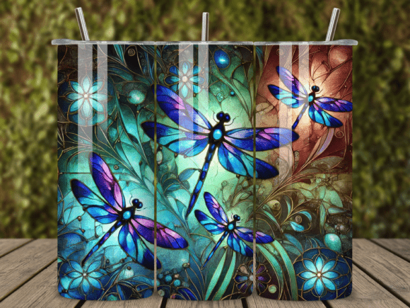 Download Dragonfly Tumbler Wraps Sublimation PNG - Tumbler Collection