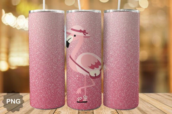 Download Pink Glitter Flamingo Tumbler Wrap PNG - Tumbler Collection