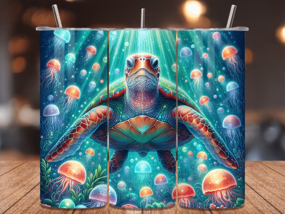 Download Underwater Turtle Life Tumbler Wrap PNG - Tumbler Collection