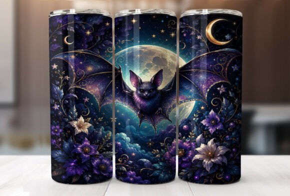 Download Gothic Bat Halloween Tumbler Wraps PNG - Tumbler Collection