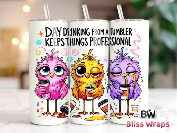 Download Sarcastic Funny Bird Tumbler Wrap Png - Tumbler Collection