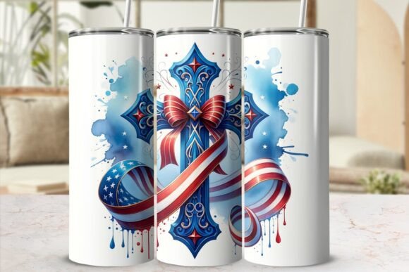 Download 20oz Tumbler Wrap, 4th July, Patriotic - Tumbler Collection