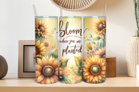 Download Sunflowers Sublimation Tumbler Design - Tumbler Collection