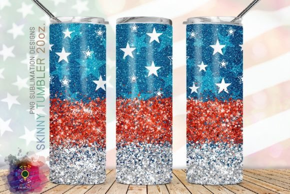 Download Red White Blue Glitter USA Flag Tumbler - Tumbler Collection