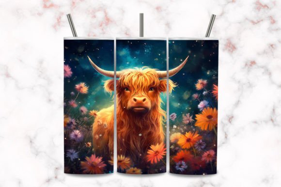 Download 20oz Skinn Highland Cow Tumbler Wrap - Tumbler Collection