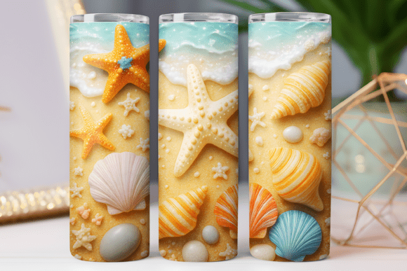 Download Summer Beach Tumbler Wrap Png Design Art - Tumbler Collection