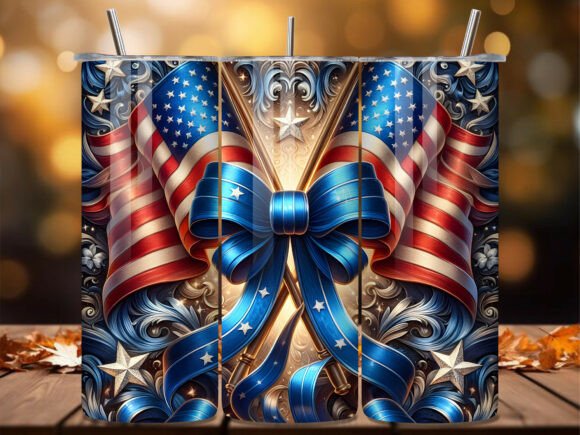 Download Elegant Ribbon Flag Patriotic Tumbler Wr - Tumbler Collection