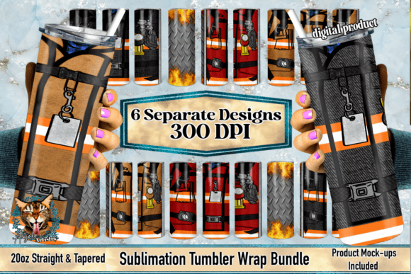 Download Firefighter Uniform Tumbler Wrap Bundle - Tumbler Collection