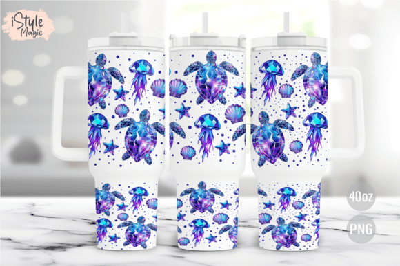 Download Rhinestone Sea Turtle 40oz Tumbler Wrap - Tumbler Collection