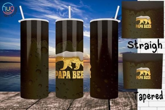 Download Papa Bear with Beer, Dad Tumbler Png - Tumbler Collection