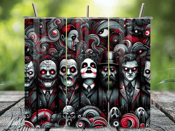 Download Dark Horror Zombified Men Tumbler Wrap - Tumbler Collection