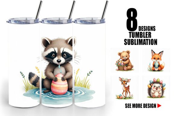 Download Whimsical Easter Animal Tumbler Wrap - Tumbler Collection