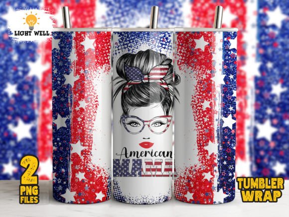Download Mama American Flag July 4th Tumbler PNG - Tumbler Collection