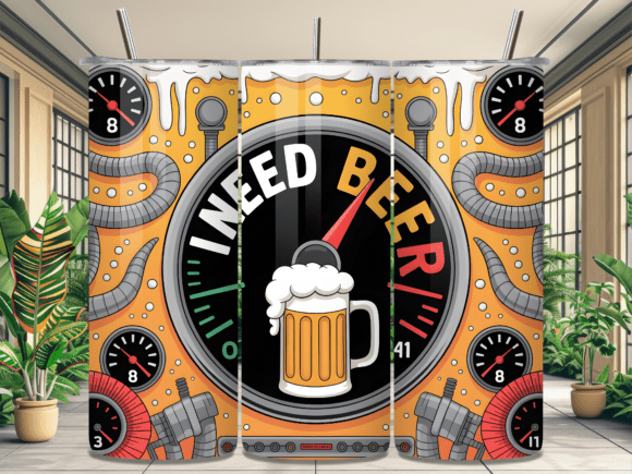 Download Beer Gauge Machine Funny Tumbler Wrap - Tumbler Collection