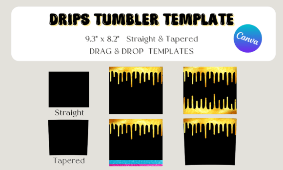 Download Drips Canva Tumbler Template - Tumbler Collection