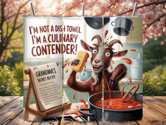 Download Contender Funny Goat Tumbler Wrap Design - Tumbler Collection