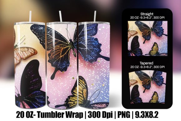 Download Butterfly Themed Wrap Tumbler - Tumbler Collection