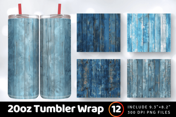 Download Blue Wood Tumbler Wrap - Tumbler Collection