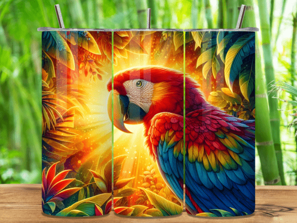 Download Scarlet Macaw Colorful Bird Tumbler Wrap - Tumbler Collection