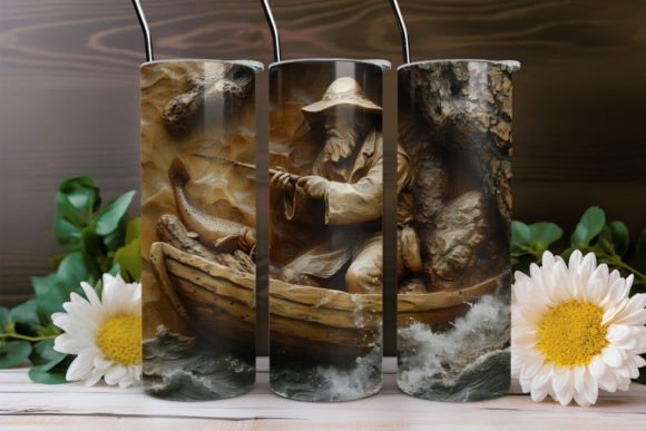 Download Fisherman Fishing Tumbler Wrap - Tumbler Collection