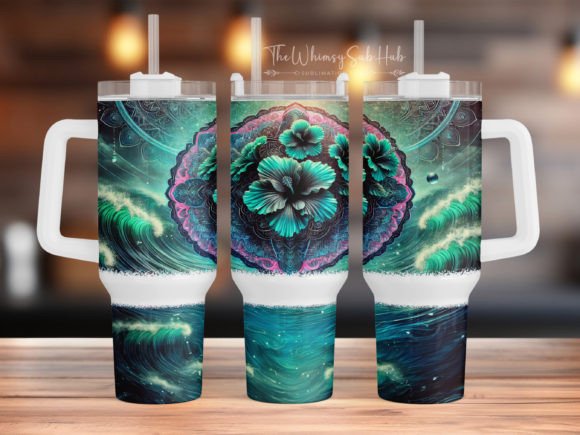 Download Hibiscus 40 Oz Quencher Tumbler Wrap - Tumbler Collection