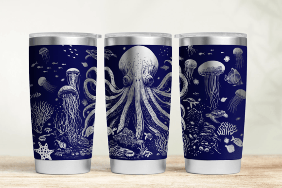 Download Octopus 20oz 30oz Laser Tumbler Wrap SVG - Tumbler Collection