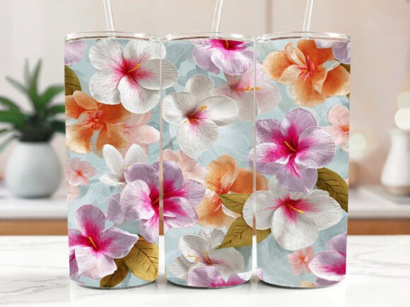 Download Floral Tumbler Design Plumeria Flower - Tumbler Collection