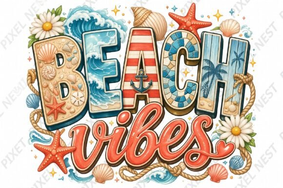 Download Beach Vibes Summer Sublimation PNG - Premium Resources