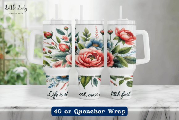Download Cross Stitching 40 Oz Tumbler PNG File - Tumbler Collection