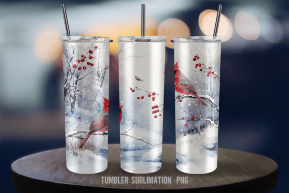 Download Winter Cardinal Bird 20oz Tumbler - Tumbler Collection