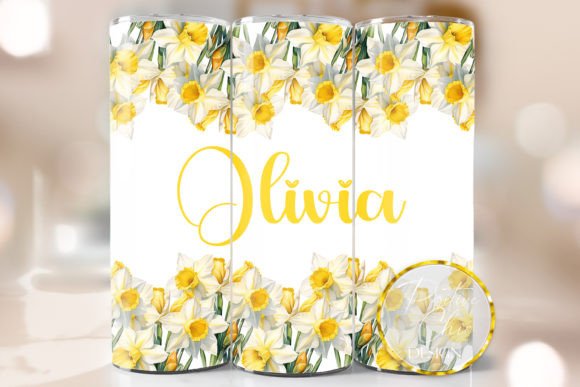 Download Daffodils Personalized Tumbler Wrap PNG - Tumbler Collection