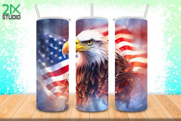 Download Bald Eagle USA Flag Tumbler No.7 - Tumbler Collection