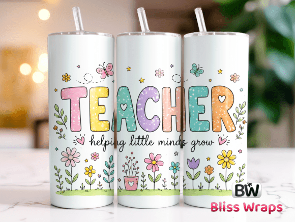 Download Pastel Teacher Tumbler Wrap PNG - Tumbler Collection