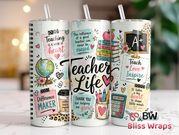Download Teacher Life Tumbler Wrap PNG - Tumbler Collection