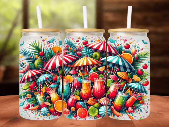 Download Tropical Cocktail Party 16oz Tumbler PNG - Tumbler Collection