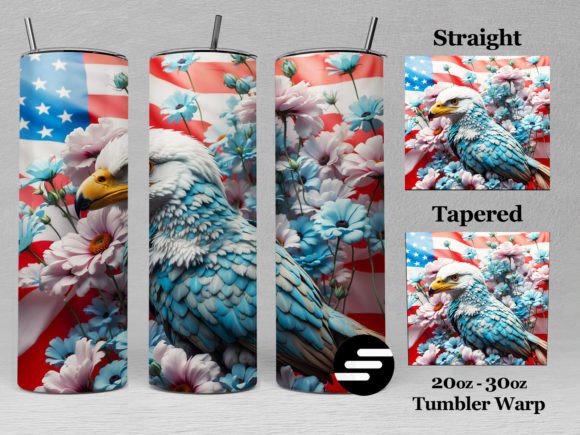 Download 3D American Flag Eagle Tumbler Wrap PNG - Tumbler Collection