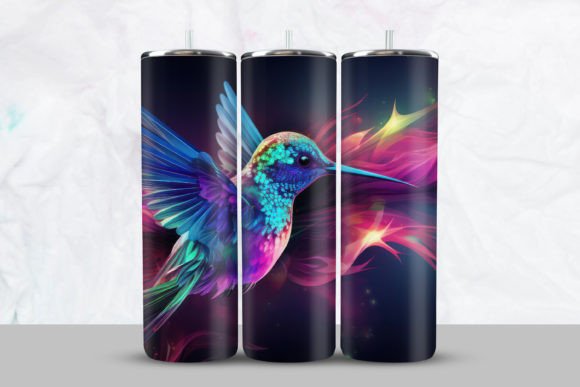 Download Glitter Colorful Bird Tumbler Wrap - Tumbler Collection