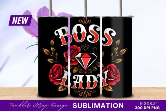 Download Boss Lady Roses Diamond Tumbler Png - Tumbler Collection
