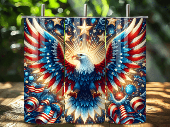 Download Majestic USA Flag Eagle Tumbler Wrap - Tumbler Collection