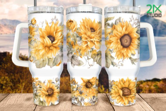 Download Sunflower 40oz Quencher Tumbler Wrap - Tumbler Collection