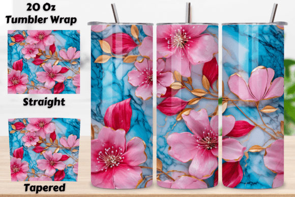 Download 3D Flowers Sublimation Tumbler | Seamles - Tumbler Collection