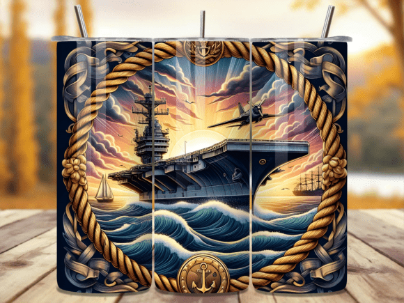 Download Aircraft Carrier Nautical Tumbler Wrap - Tumbler Collection
